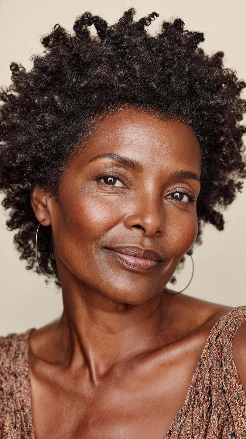 Short 4C Natural Hairstyles for Women Over 50: Protective & Stylish